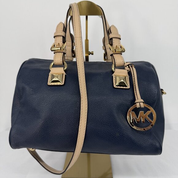 MICHAEL KORS Greyson Med Satchel and BRAND NEW Wallet Set in Blue - Picture 4 of 12